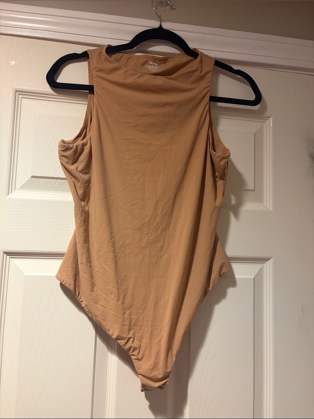 Skims Fits Everybody High Neck Tank Bodysuit in Ochre 3X